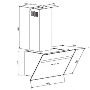 Kích thước máy hút mùi Boss BV2002A