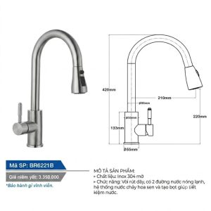 Vòi Boss dây rút cổ tròn BR6221B