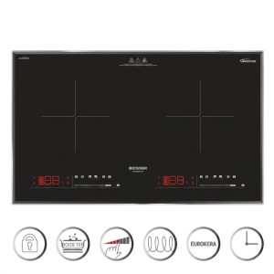 Bảng điều khiển và tính năng an toàn bếp từ Boss BKI682W
