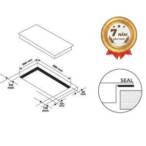 Kích thước khoét đá bếp từ Boss BIJ268I